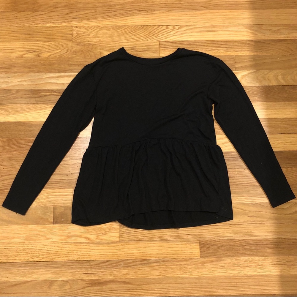 Loft long sleeve peplum tee